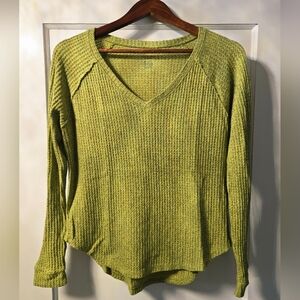 American Eagle Outfitters Chartreuse Green Knit Oversized Top Sz XS